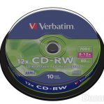Диск CD-RW Verbatim ёмкостью 700MB 12x Cake